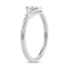 Thumbnail Image 3 of 1/8 CT. T.W. Marquise-Cut Diamond Chevron Ring in 10K White Gold