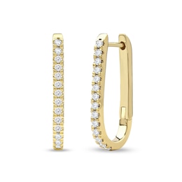 1/2 CT. T.W. Diamond U-Hoop Earrings in 10K Gold