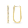 Thumbnail Image 2 of 1/2 CT. T.W. Diamond U-Hoop Earrings in 10K Gold