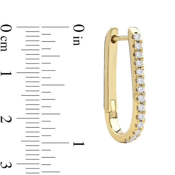 1/2 CT. T.w. Diamond U-Hoop Earrings in 10K Gold