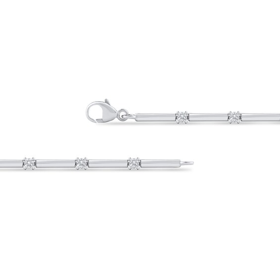 3/4 CT. T.w. Certified Lab-Grown Diamond Station Bar Bracelet in 14K White Gold (F/Si2) - 7.25â