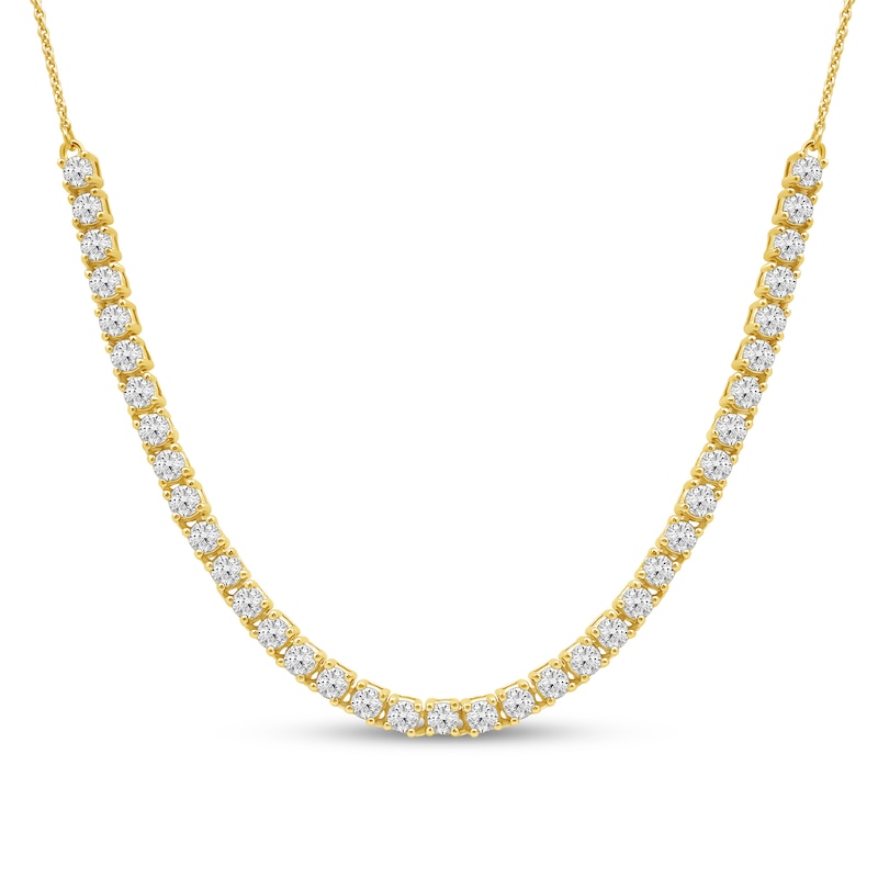 Main Image 1 of 2 CT. T.W. Certified Lab-Grown Diamond Line Necklace in 14K Gold (F/SI2)
