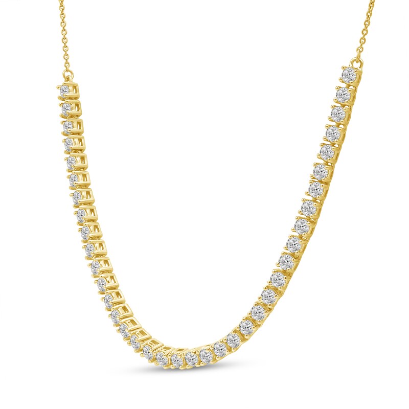 Main Image 2 of 2 CT. T.W. Certified Lab-Grown Diamond Line Necklace in 14K Gold (F/SI2)