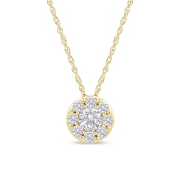 1/2 CT. T.W. Certified Lab-Grown Multi-Diamond Pendant in 14K Gold (F/SI2)