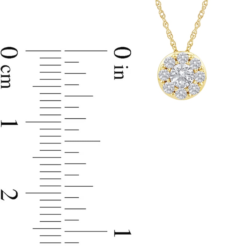 Main Image 4 of 1/2 CT. T.W. Certified Lab-Grown Multi-Diamond Pendant in 14K Gold (F/SI2)