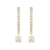 Thumbnail Image 3 of 1/2 CT. T.W. Certified Lab-Grown Diamond Dangle Hoop Earrings in 14K Gold (F/SI2)