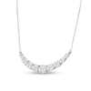 Thumbnail Image 2 of 1 CT. T.W. Certified Lab-Grown Diamond Graduated Curved Nine Stone Necklace in 14K White Gold (F/SI2)
