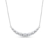Thumbnail Image 3 of 1 CT. T.W. Certified Lab-Grown Diamond Graduated Curved Nine Stone Necklace in 14K White Gold (F/SI2)