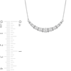 Thumbnail Image 4 of 1 CT. T.W. Certified Lab-Grown Diamond Graduated Curved Nine Stone Necklace in 14K White Gold (F/SI2)
