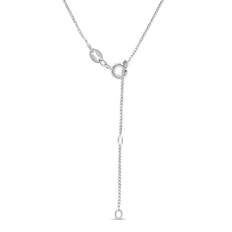 Main Image 5 of 1 CT. T.W. Certified Lab-Grown Diamond Graduated Curved Nine Stone Necklace in 14K White Gold (F/SI2)