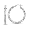 Thumbnail Image 1 of 24.65mm Lightweight Twisted Hoop Earrings in Sterling Silver