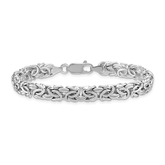 7.5mm Byzantine Chain Bracelet in Hollow Sterling Silver - 7.5â