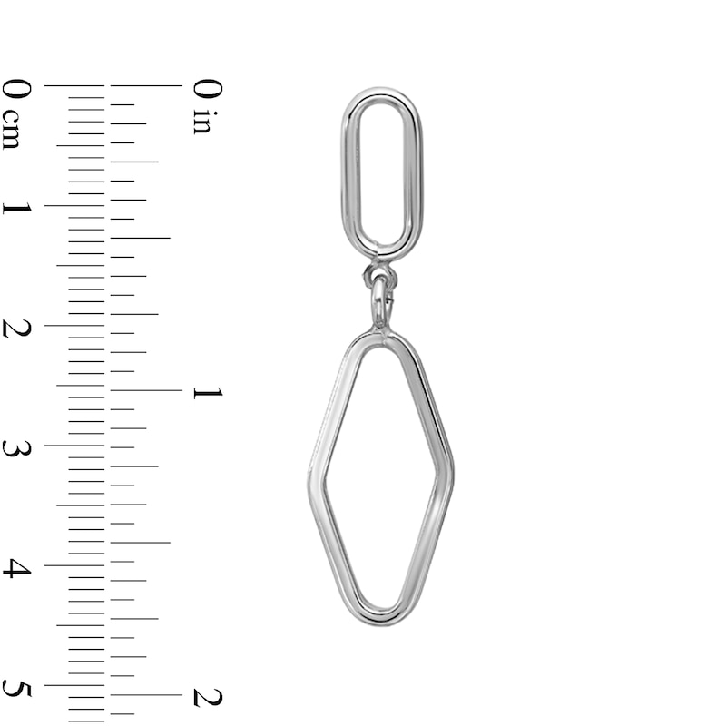 Main Image 2 of Geometric Dangle Drop Earrings in Sterling Silver