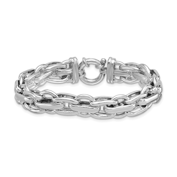 7.5mm Byzantine Chain Bracelet in Hollow Sterling Silver - 8â