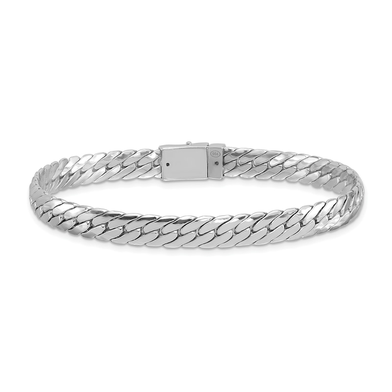 Main Image 1 of 6.8mm Herringbone Chain Bracelet in Solid Sterling Silver - 8”