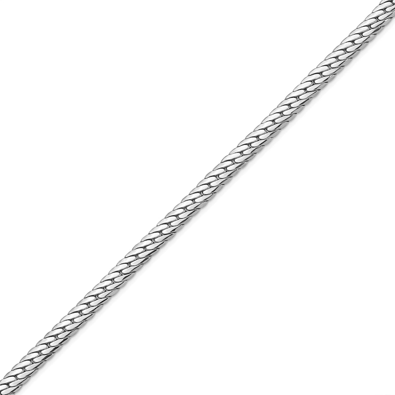 Main Image 2 of 6.8mm Herringbone Chain Bracelet in Solid Sterling Silver - 8”