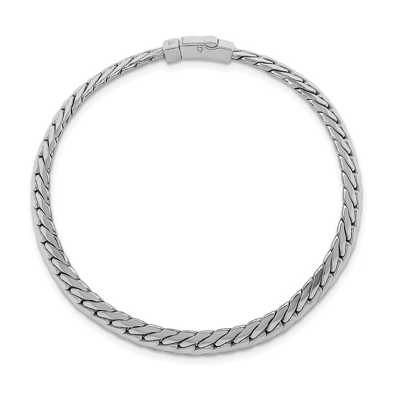 Main Image 3 of 6.8mm Herringbone Chain Bracelet in Solid Sterling Silver - 8”