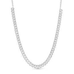 3/4 CT. T.W. Diamond Miracle Line Necklace in Sterling Silver - 17"