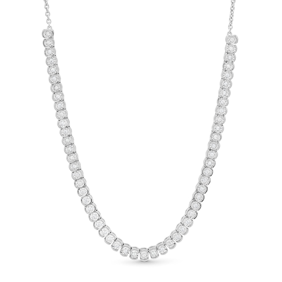 3/4 CT. T.w. Diamond Miracle Line Necklace in Sterling Silver - 17"