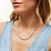 Thumbnail Image 2 of 3/4 CT. T.W. Diamond Miracle Line Necklace in Sterling Silver - 17"