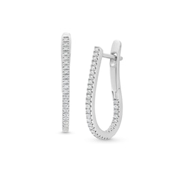 1/4 CT. T.W. Diamond Inside-Out U-Hoop Earrings in Sterling Silver