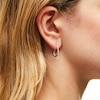Thumbnail Image 2 of 1/4 CT. T.W. Diamond Inside-Out U-Hoop Earrings in Sterling Silver