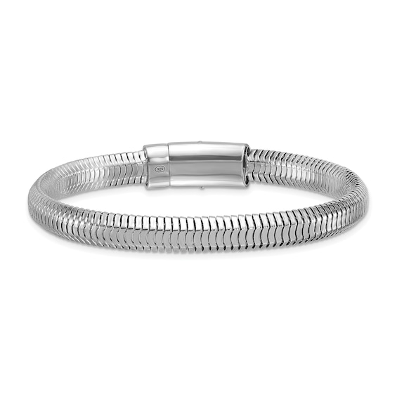 7.65mm Diamond-Cut Snake Chain Bracelet in Solid Sterling Silver - 8â