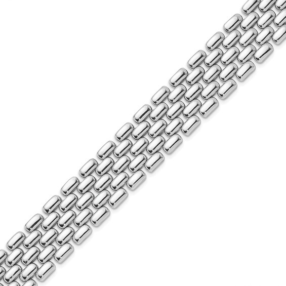 22.5mm Five-Row Link Bracelet in Solid Sterling Silver - 7.5"
