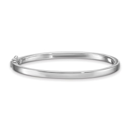 4.0mm Flat Bangle in Sterling Silver - 7.5"