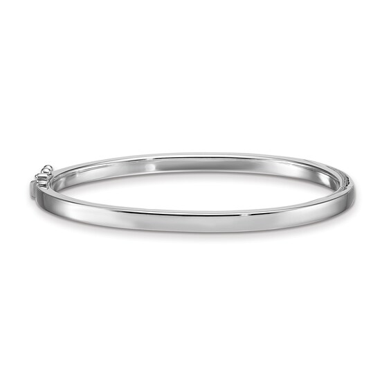 4.0mm Flat Bangle in Sterling Silver - 7.5"