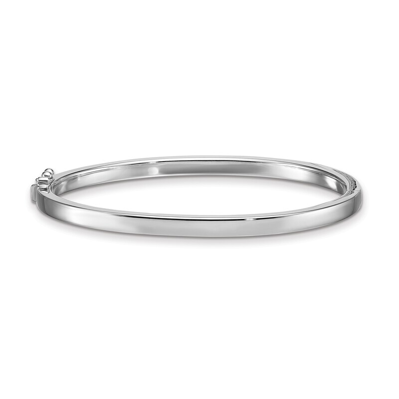 Main Image 1 of 4.0mm Flat Bangle in Sterling Silver - 7.5"