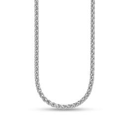 3.0mm Wheat Chain Necklace in Hollow Sterling Silver - 18"