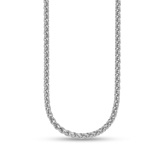 3.0mm Wheat Chain Necklace in Hollow Sterling Silver - 18"