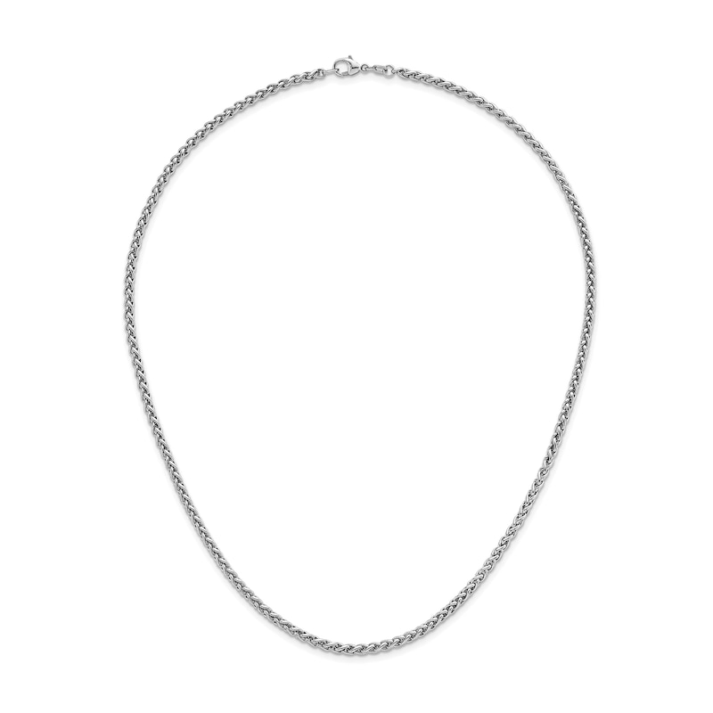 Main Image 2 of 3.0mm Wheat Chain Necklace in Hollow Sterling Silver - 18"