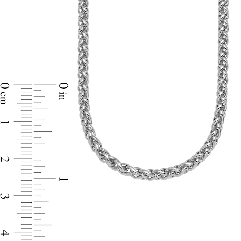 Main Image 3 of 3.0mm Wheat Chain Necklace in Hollow Sterling Silver - 18"