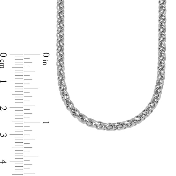 3.0mm Wheat Chain Necklace in Hollow Sterling Silver - 20"