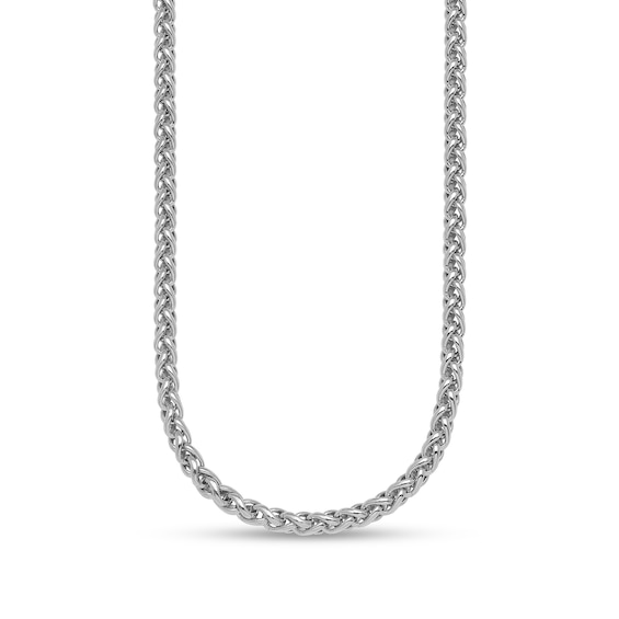 3.0mm Wheat Chain Necklace in Hollow Sterling Silver - 24"