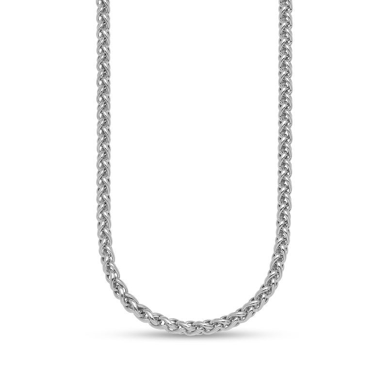Main Image 1 of 3.0mm Wheat Chain Necklace in Hollow Sterling Silver - 24"