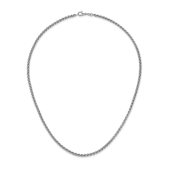 3.0mm Wheat Chain Necklace in Hollow Sterling Silver - 24"