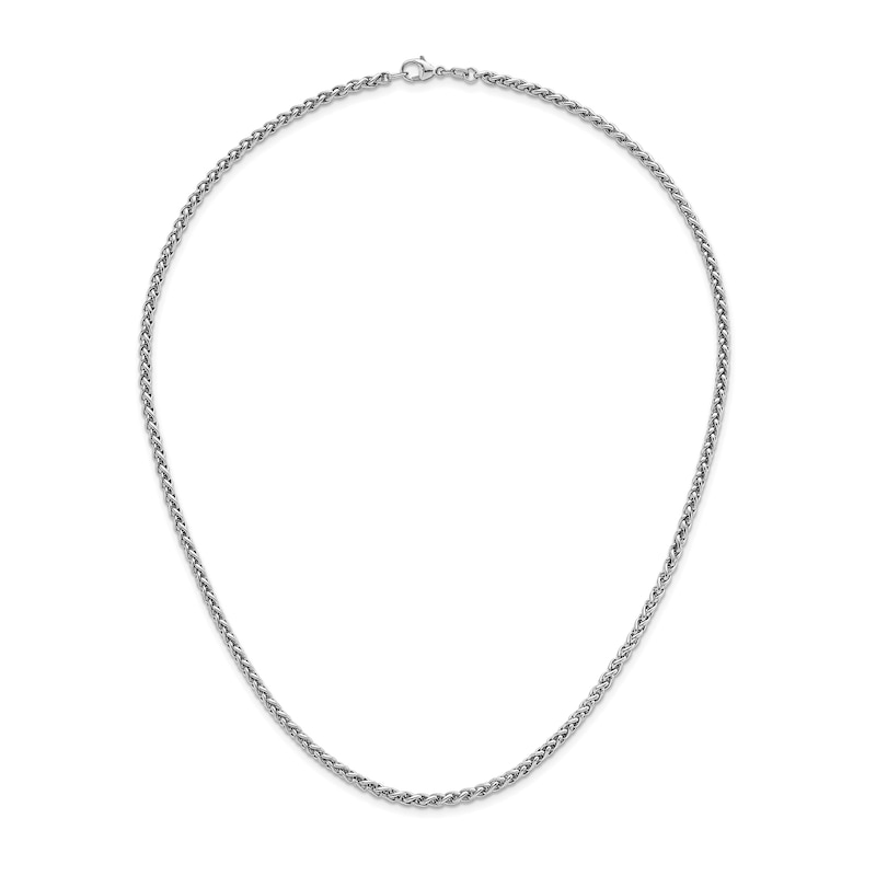 Main Image 2 of 3.0mm Wheat Chain Necklace in Hollow Sterling Silver - 24"