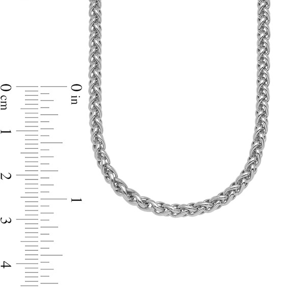 3.0mm Wheat Chain Necklace in Hollow Sterling Silver - 24"