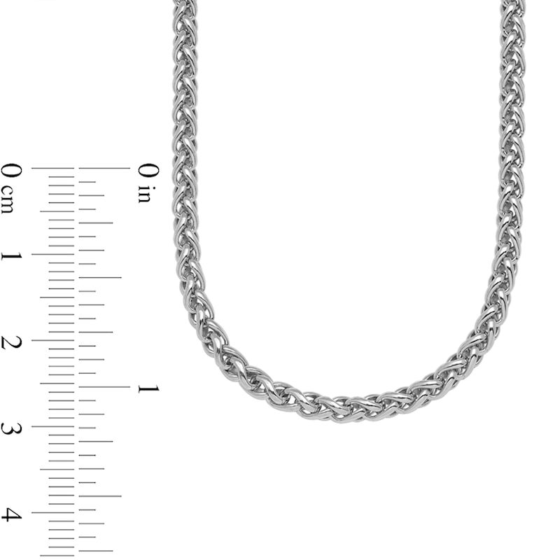 Main Image 3 of 3.0mm Wheat Chain Necklace in Hollow Sterling Silver - 24"
