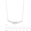 Thumbnail Image 3 of 1/5 CT. T.W. Baguette and Round Diamond Infinity Twist Necklace in Sterling Silver
