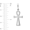 Thumbnail Image 2 of Ankh Cross Necklace Charm in Solid 14K White Gold