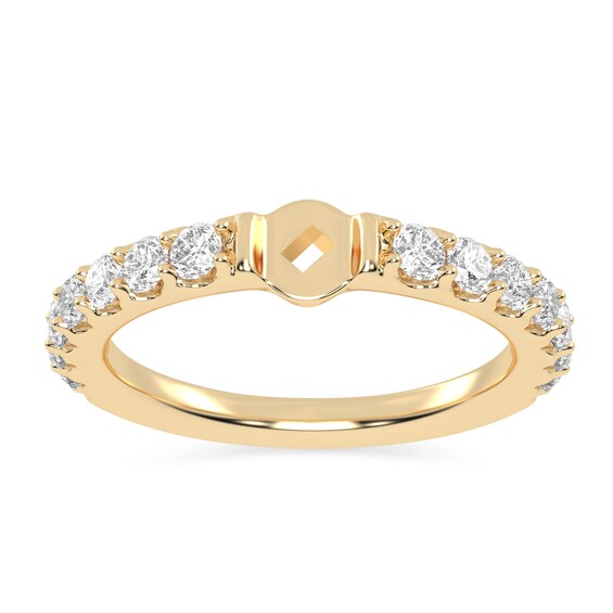 CT. T.w. Certified Lab-Grown Diamond Semi Mount in 14K Gold (F/Vs2