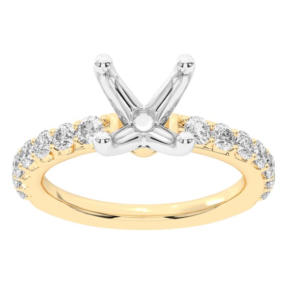 CT. T.w. Certified Lab-Grown Diamond Semi Mount in 14K Gold (F/Vs2