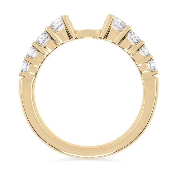 3/4 CT. T.w. Certified Lab-Grown Diamond Graduated Semi Mount in 14K Gold (F/Vs2)