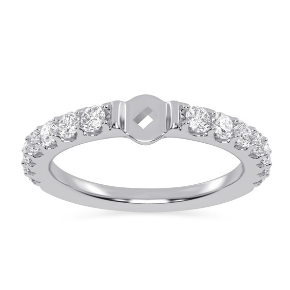 5/8 CT. T.w. Certified Lab-Grown Diamond Semi Mount in 14K White Gold (F/Vs2)