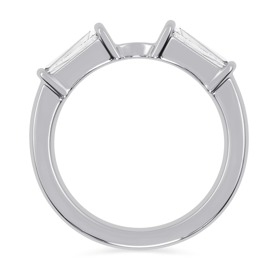 5/8 CT. T.w. Baguette Certified Lab-Grown Diamond Three Stone Semi Mount in 14K White Gold (F/Vs2)