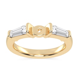 5/8 CT. T.W. Baguette Certified Lab-Grown Diamond Three Stone Semi Mount in 14K Gold (F/VS2)